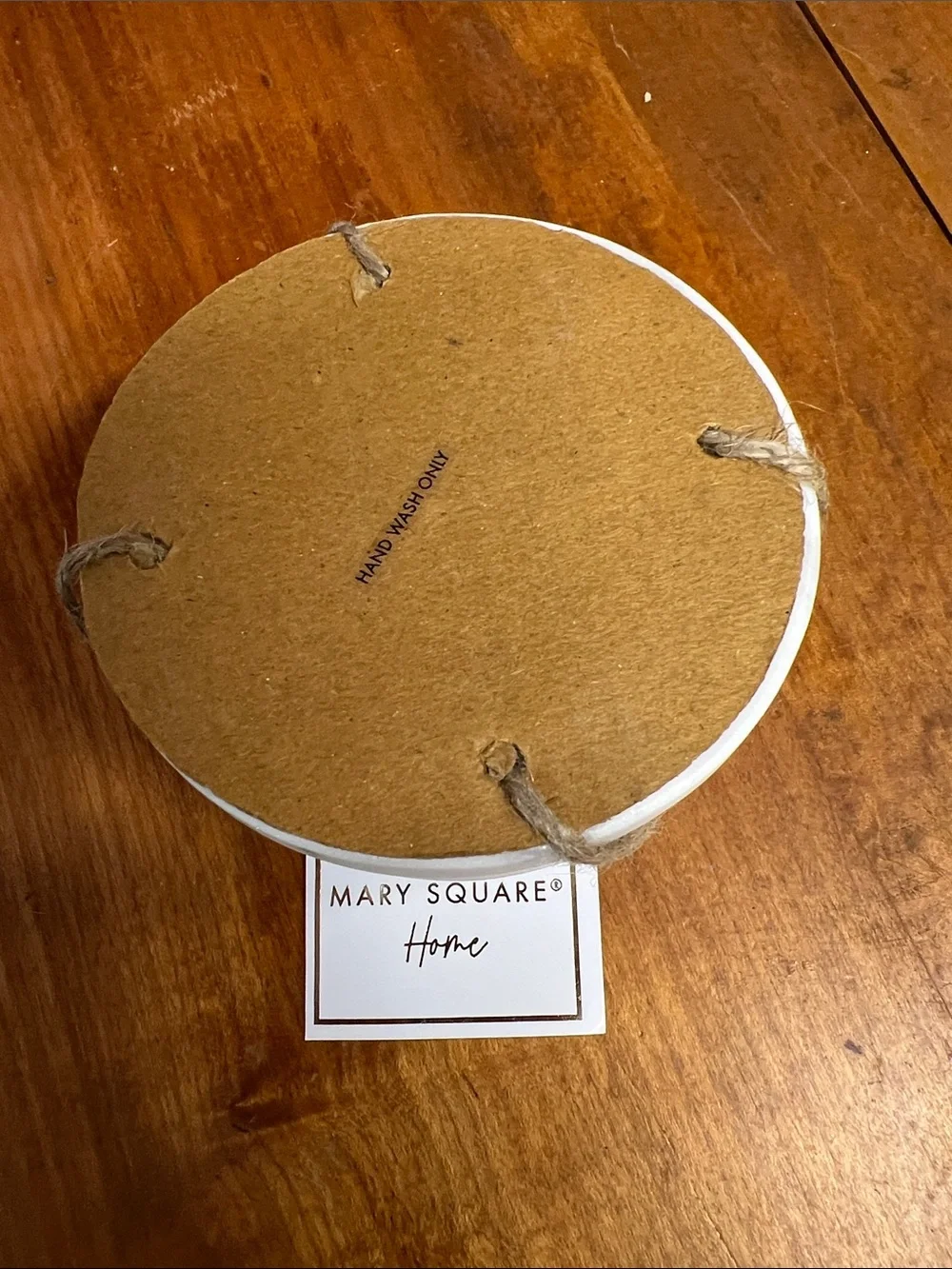 Mary Square White Marble Coaster Set with Gold Nebraska Accent